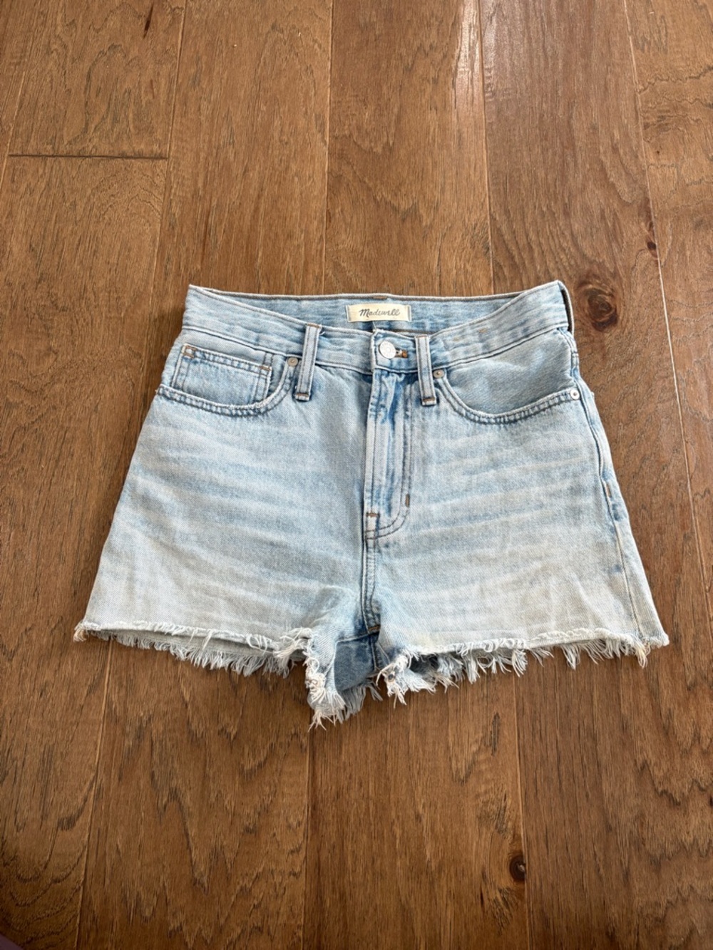 Madewell The Perfect Jean shorts size 24 light wash denim women’s cutoff